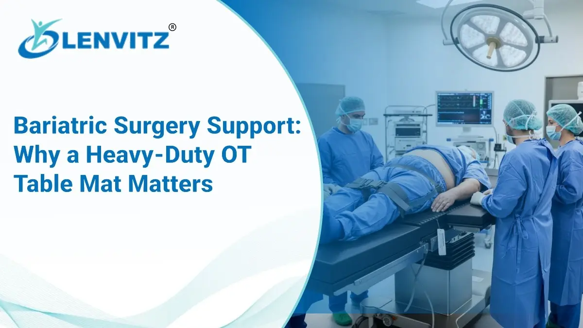 Heavy-duty bariatric OT table mat designed for high weight capacity and pressure distribution during bariatric surgery.